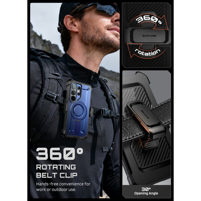 Supcase Unicorn Beetle Pro Mag MagSafe калъф с 2 чекмеджета за Samsung Galaxy S26 Ultra - черен и тъмносин