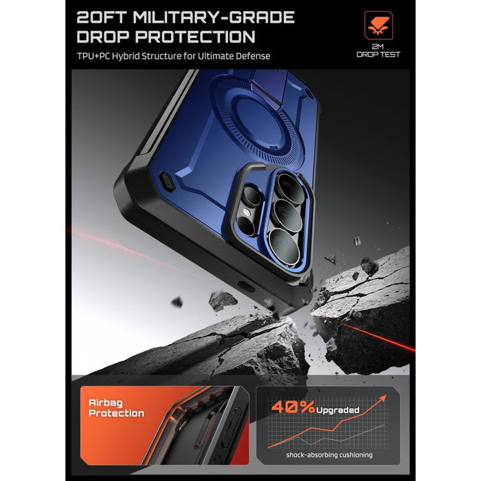 Supcase Unicorn Beetle Pro Mag MagSafe калъф с 2 чекмеджета за Samsung Galaxy S26 Ultra - черен и тъмносин