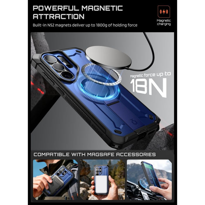 Supcase Unicorn Beetle Pro Mag MagSafe калъф с 2 чекмеджета за Samsung Galaxy S26 Ultra - черен и тъмносин