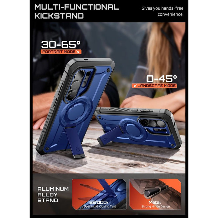 Supcase Unicorn Beetle Pro Mag MagSafe калъф с 2 чекмеджета за Samsung Galaxy S26 Ultra - черен и тъмносин