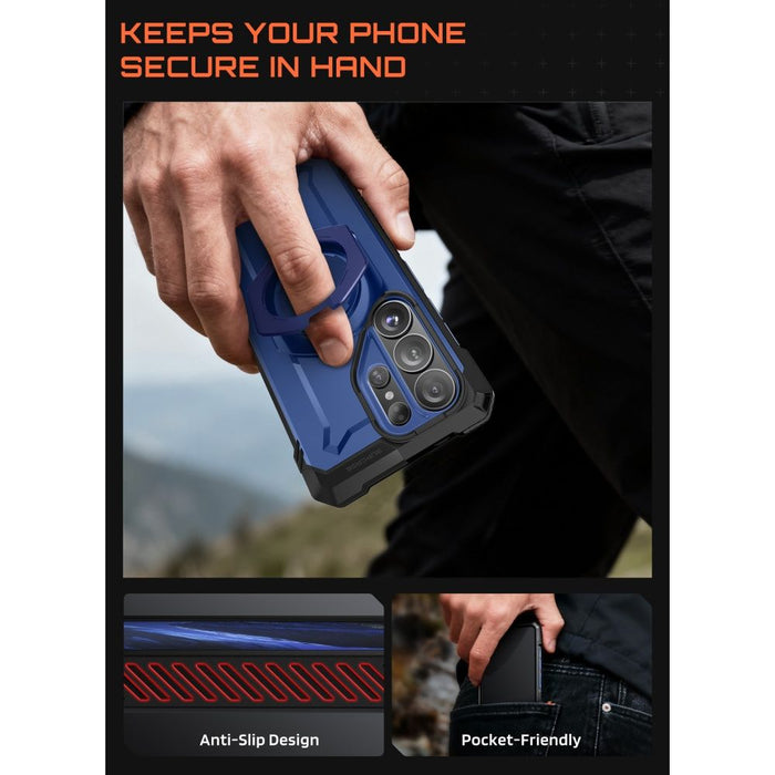 Калъф Supcase UB Grip Mag MagSafe за Samsung Galaxy S26 - тъмносин и черен