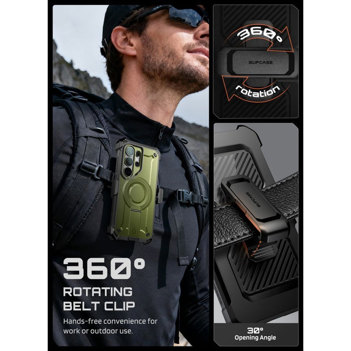 Калъф Supcase Unicorn Beetle Pro Mag MagSafe 2-Set за Samsung Galaxy S26 Ultra - зелен и черен