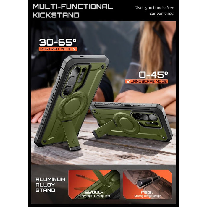 Калъф Supcase Unicorn Beetle Pro Mag MagSafe 2-Set за Samsung Galaxy S26 Ultra - зелен и черен