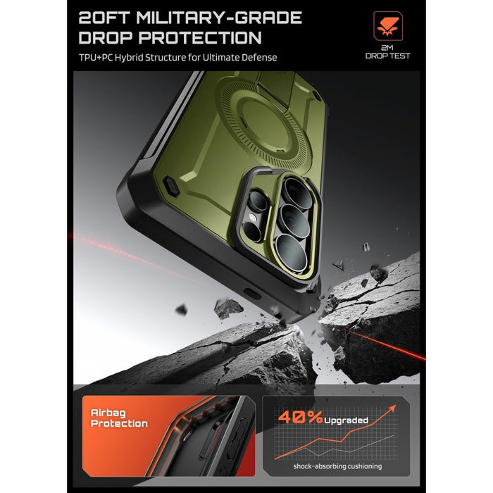 Калъф Supcase Unicorn Beetle Pro Mag MagSafe 2-Set за Samsung Galaxy S26 Ultra - зелен и черен