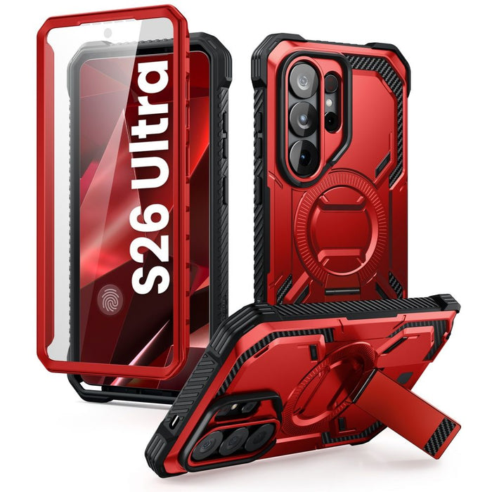 Калъф Supcase ArmorBox Mag MagSafe за Samsung Galaxy S26 Ultra - червен и черен