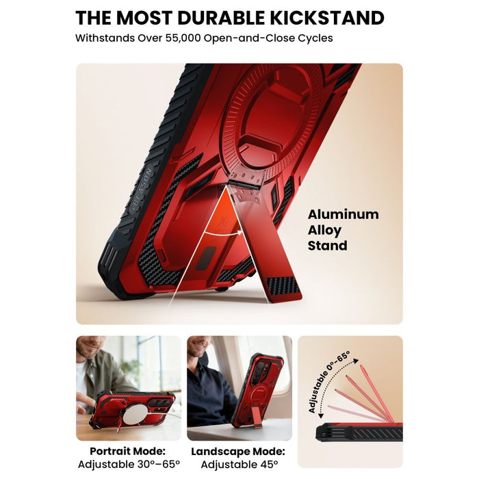 Калъф Supcase ArmorBox Mag MagSafe за Samsung Galaxy S26 Ultra - червен и черен