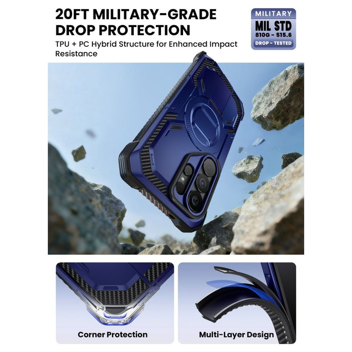 Калъф Supcase iBlason ArmorBox Clip Mag MagSafe за Samsung Galaxy S26 Ultra - тъмносин и черен