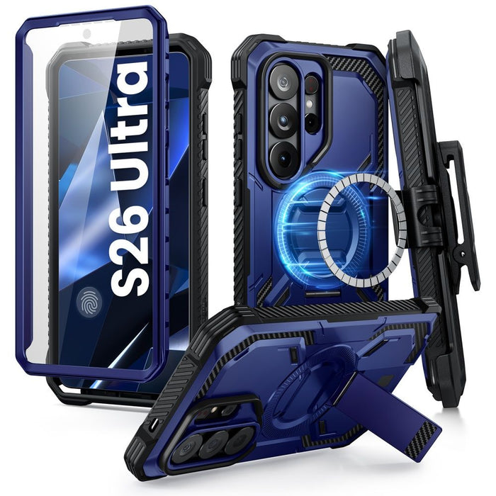 Калъф Supcase iBlason ArmorBox Clip Mag MagSafe за Samsung Galaxy S26 Ultra - тъмносин и черен
