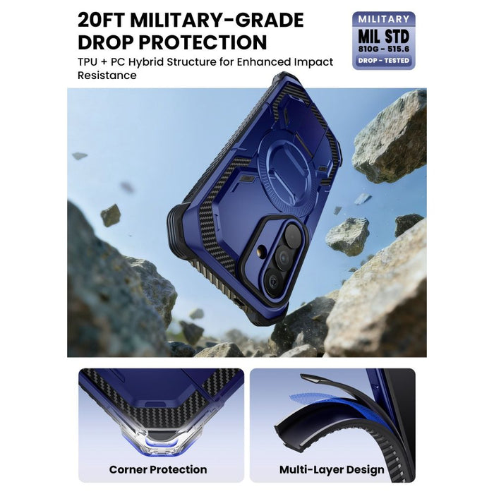 Калъф Supcase ArmorBox Mag MagSafe за Samsung Galaxy S26 - тъмносин и черен