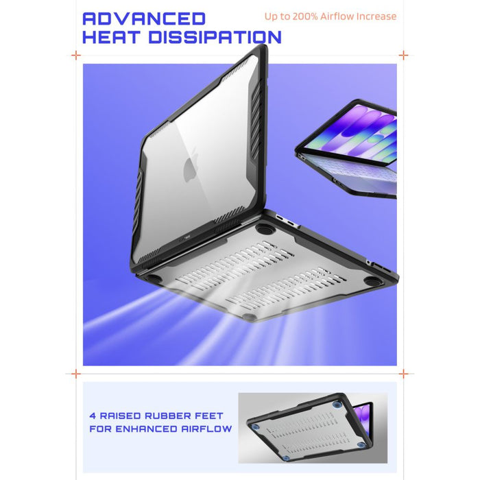 Калъф Supcase Unicorn Beetle Pro за MacBook Neo 13" 2026 - прозрачен черен