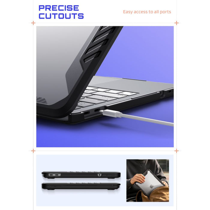 Калъф Supcase Unicorn Beetle Pro за MacBook Neo 13" 2026 - прозрачен черен