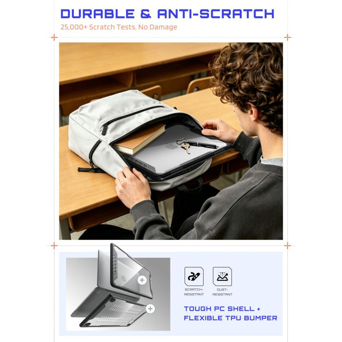 Калъф Supcase Unicorn Beetle Pro за MacBook Neo 13" 2026 - прозрачен черен