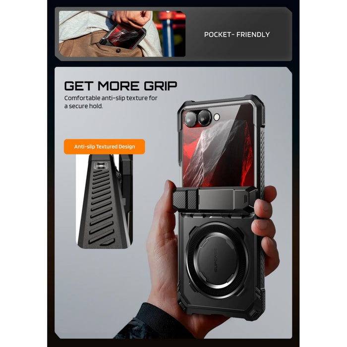 Калъф Supcase UB Grip Mag MagSafe за Samsung Galaxy Z Flip 8 - черен