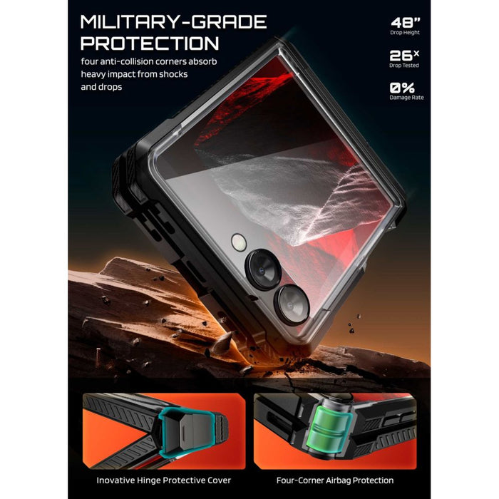 Калъф Supcase UB Grip Mag MagSafe за Samsung Galaxy Z Flip 8 - черен