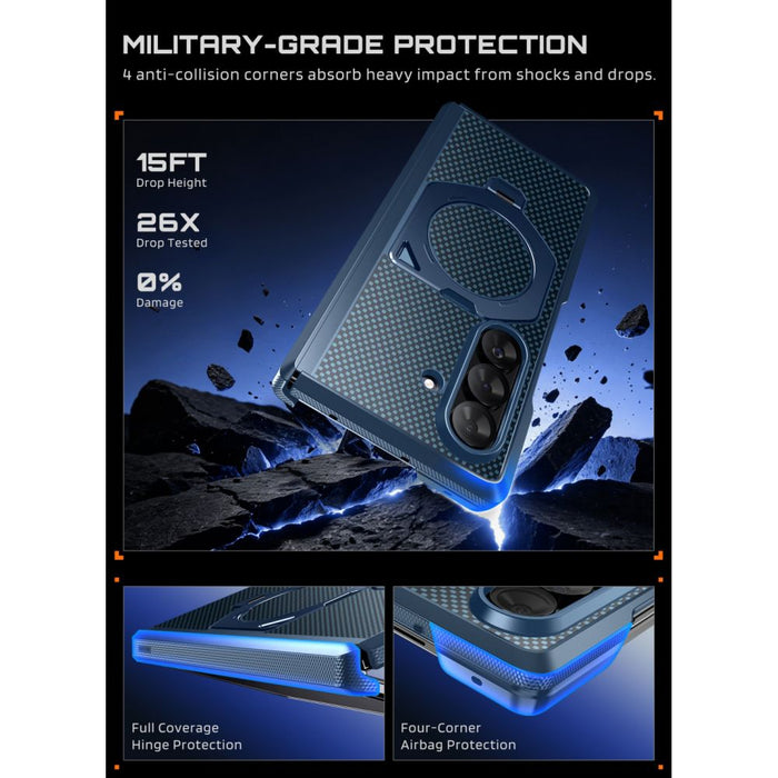 Калъф Supcase UB Aero MagSafe 2-Set за Samsung Galaxy Z Fold 8 Ultra - тъмносин