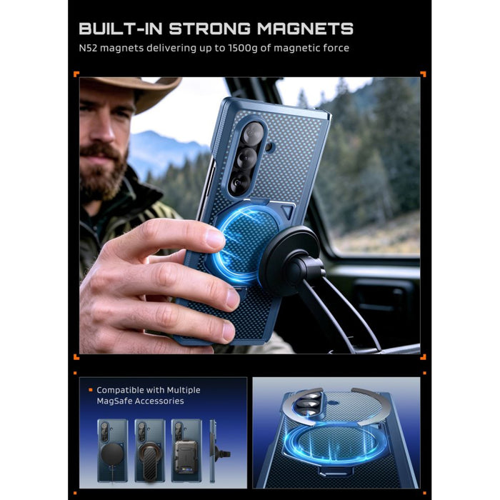 Калъф Supcase UB Aero MagSafe 2-Set за Samsung Galaxy Z Fold 8 Ultra - тъмносин