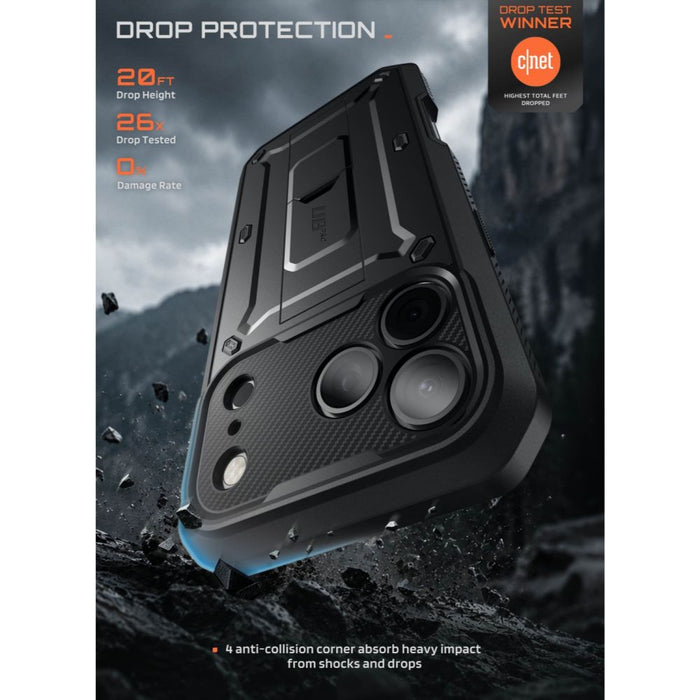 Калъф Supcase Unicorn Beetle Pro за iPhone 18 Pro / 17 Pro - черен