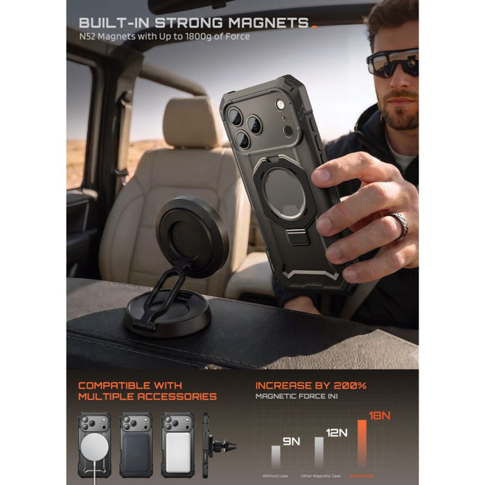 Калъф Supcase Grip Pro Mag MagSafe за iPhone 18 Pro Max / 17 Pro Max - черен