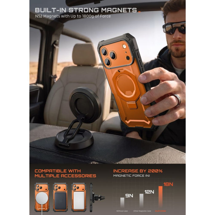 Калъф Supcase Grip Pro Mag MagSafe за iPhone 18 Pro Max / 17 Pro Max - оранжев
