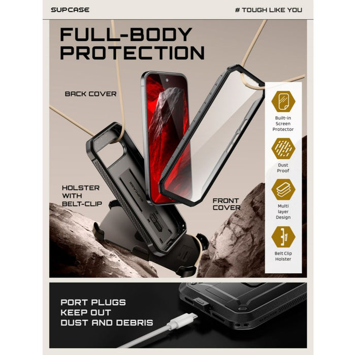 Калъф Supcase Unicorn Beetle Pro за Google Pixel 11 Pro - черен