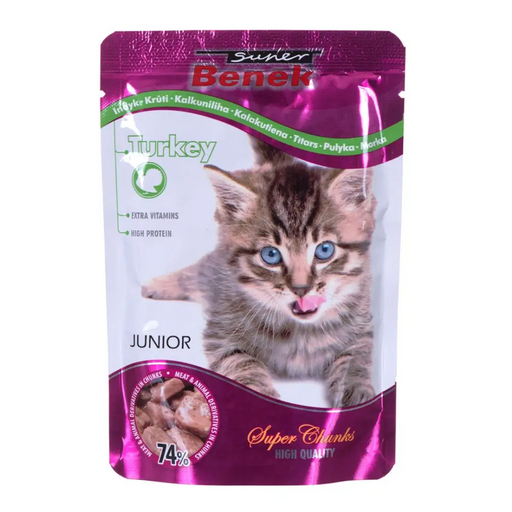 SUPER BENEK Junior Turkey - мокра храна за котки - 100гр