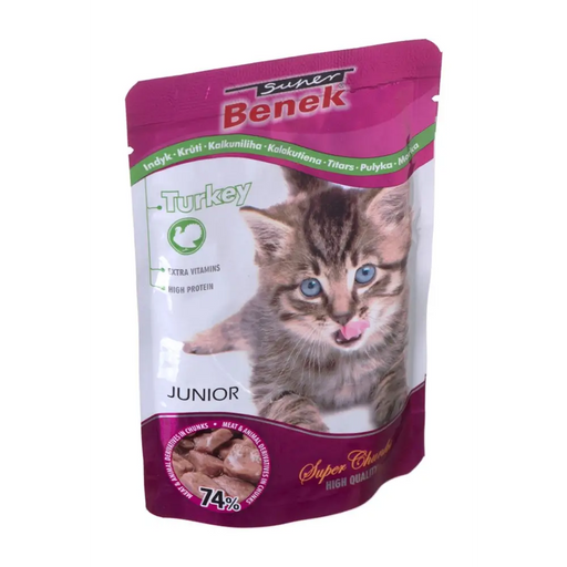 SUPER BENEK Junior Turkey - мокра храна за котки - 100гр