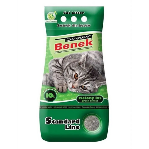 SUPER BENEK STANDARD Котешка тоалетна Bentonite grit Green