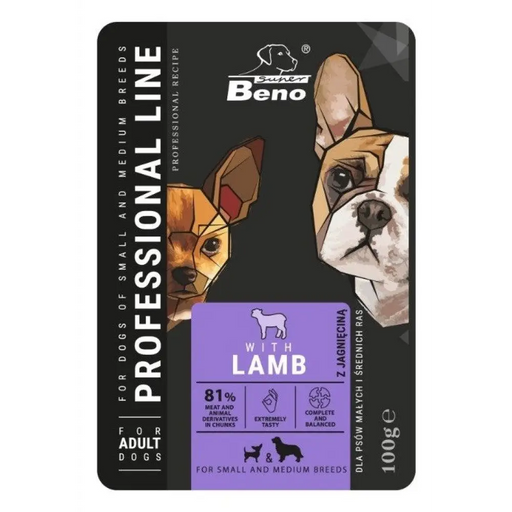 SUPER BENO Adult Small and medium Lamb - мокра храна