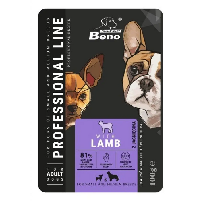 SUPER BENO Adult Small and medium Lamb - мокра храна