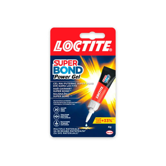 SUPER BOND POWER GEL СЕКУНДНО ЛЕПИЛО ГЕЛ 4 G LOCTITE
