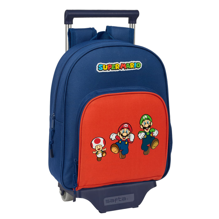 Училищна чанта Super Mario Mamma mia Червен Морско син 28 x 34 x 10 cm