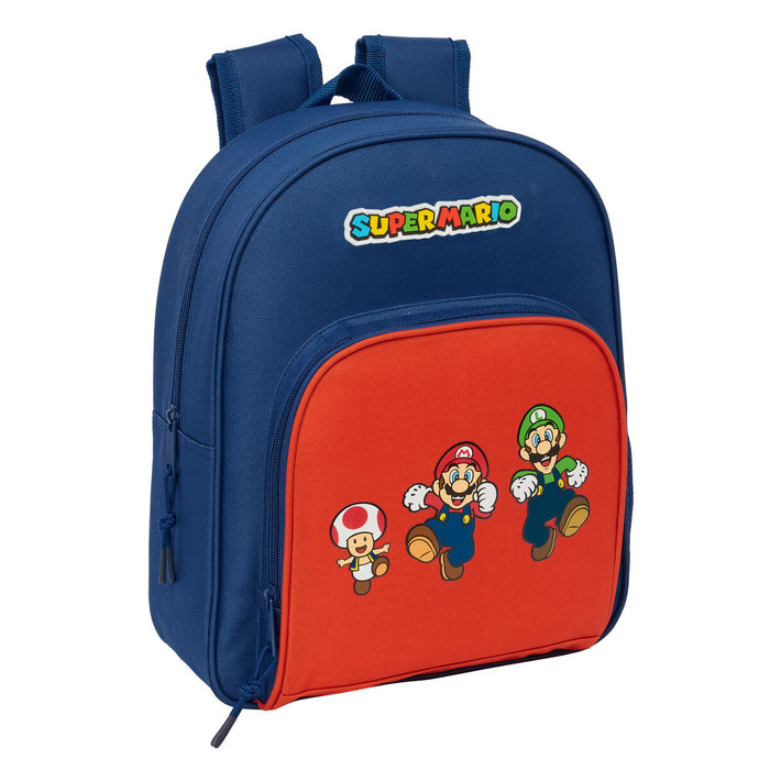 Училищна чанта Super Mario Mamma mia Червен Морско син 28 x 34 x 10 cm