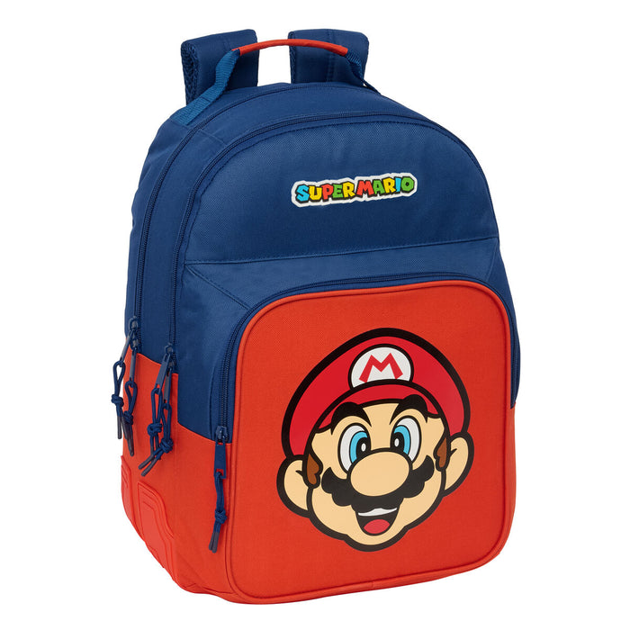 Училищна чанта Super Mario Mamma mia Червен Морско син 32 x 42 x 15 cm