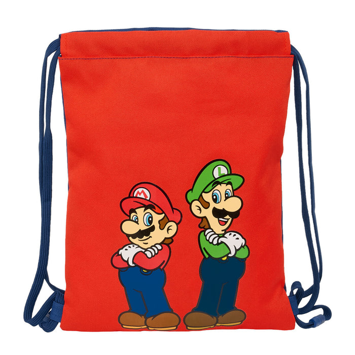 Раница с връвка Super Mario Mamma mia Червен Морско син 26 x 34 x 1 cm