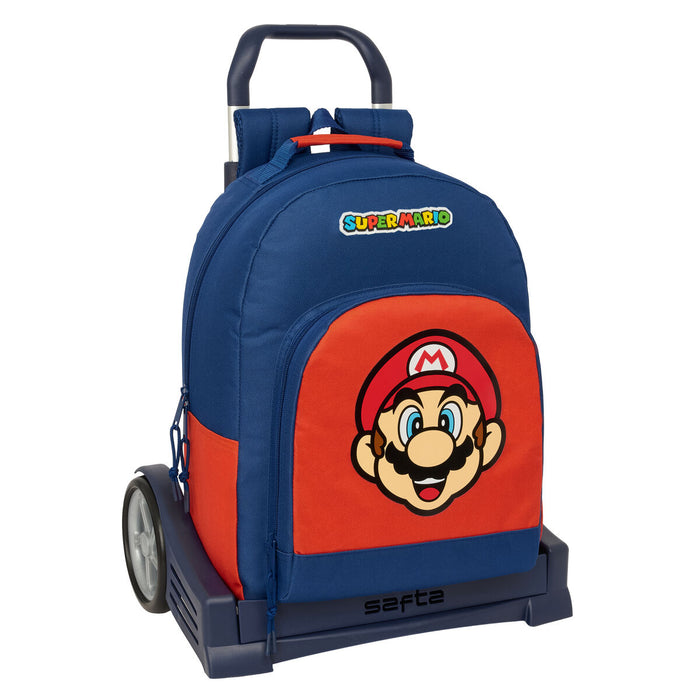 Училищна чанта Super Mario Mamma mia Червен Морско син 32 x 42 x 15 cm