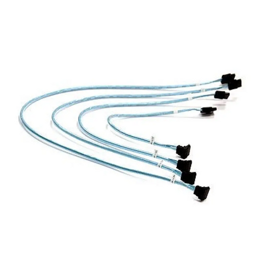 Supermicro 4 x кръгъл SATA кабел 0,56 м черен син бял