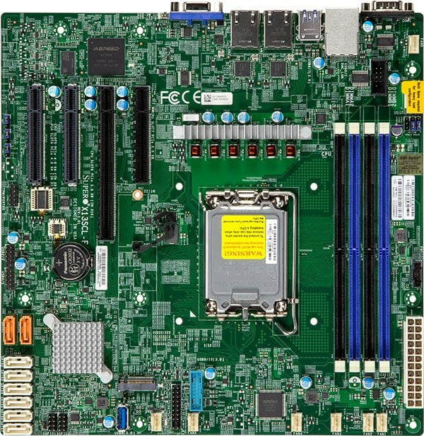 Дънна платка Supermicro X13SCL-FB Bulk, Intel C262, LGA 1700, микро ATX