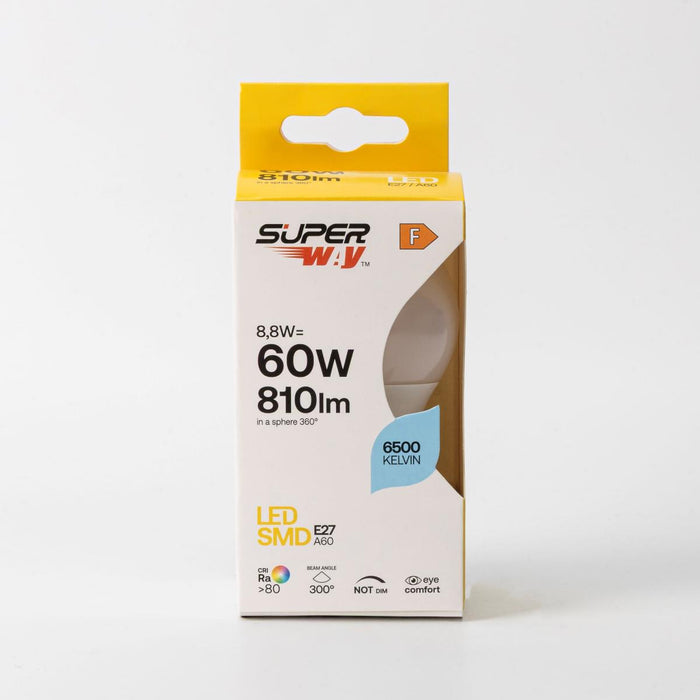 LED ЛАМПА Ε27 Α60 8.8W 810LM 6500K SUPER