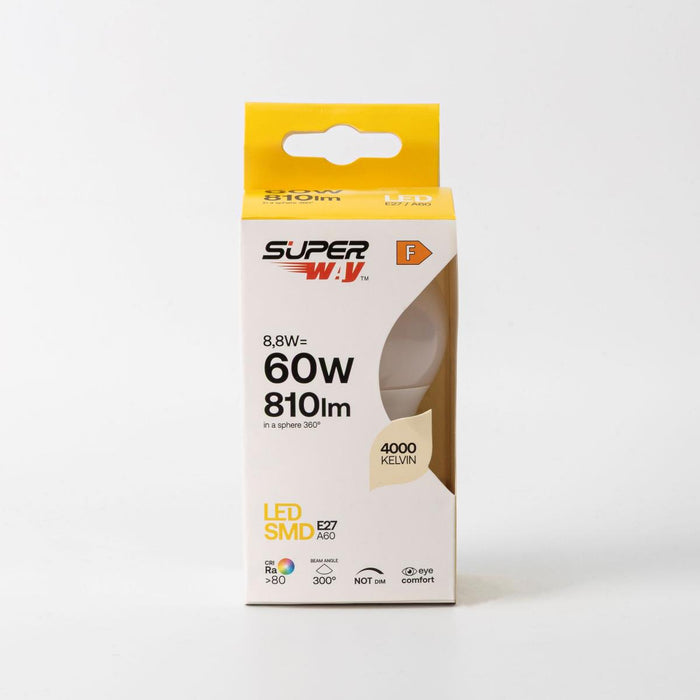LED ЛАМПА Е27 Α60 8.8W 810LM 4000K SUPER