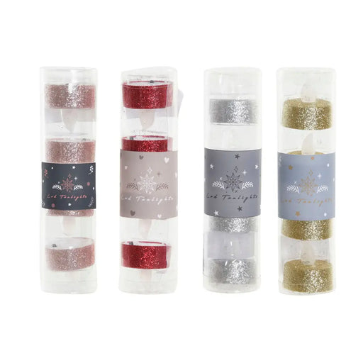 Свещ DKD Home Decor LED Светлина Коледа (4 x 4 x 5 cm) (4