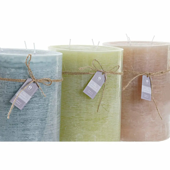 Свещ DKD Home Decor Ванилия Восък (3) (3 Части)