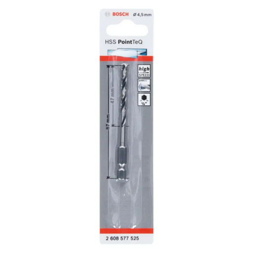 СВРЕДЛО МЕТАЛ 4.5MM HEX POINTTEQ BOSCH