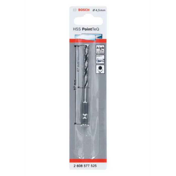 СВРЕДЛО МЕТАЛ 4.5MM HEX POINTTEQ BOSCH