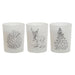 Свещ DKD Home Decor Бял Коледа 5 x 5 x 6 cm (3 броя)