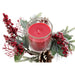 Свещ DKD Home Decor Червен Зелен 20 x 20 x 9 cm 8 x 8 x 9
