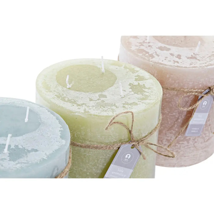 Свещ DKD Home Decor Ванилия Восък Основен (12 x 12 x 12 cm)