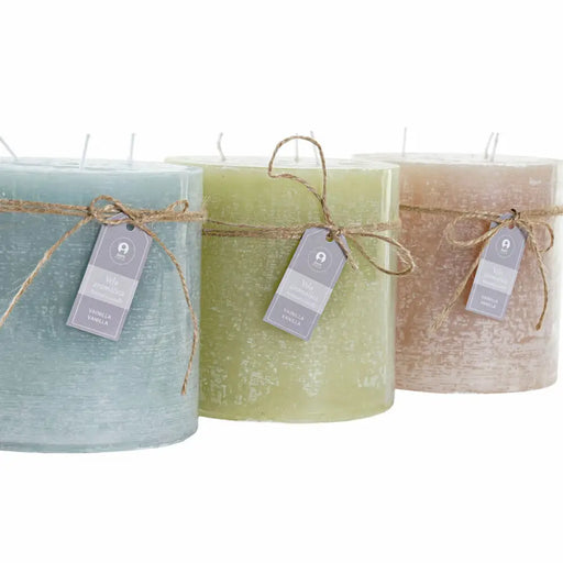 Свещ DKD Home Decor Ванилия Восък Основен (12 x 12 x 12 cm)