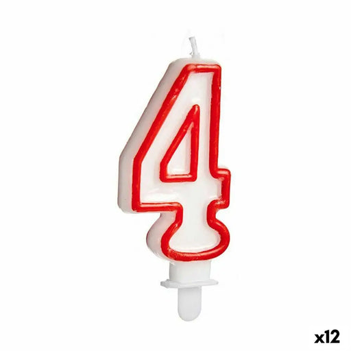 Свещ Рожден Ден Номера 4 (12 броя)