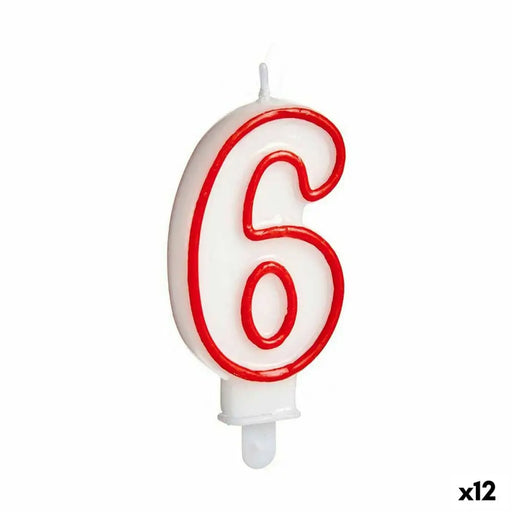 Свещ Рожден Ден Номера 6 (12 броя)