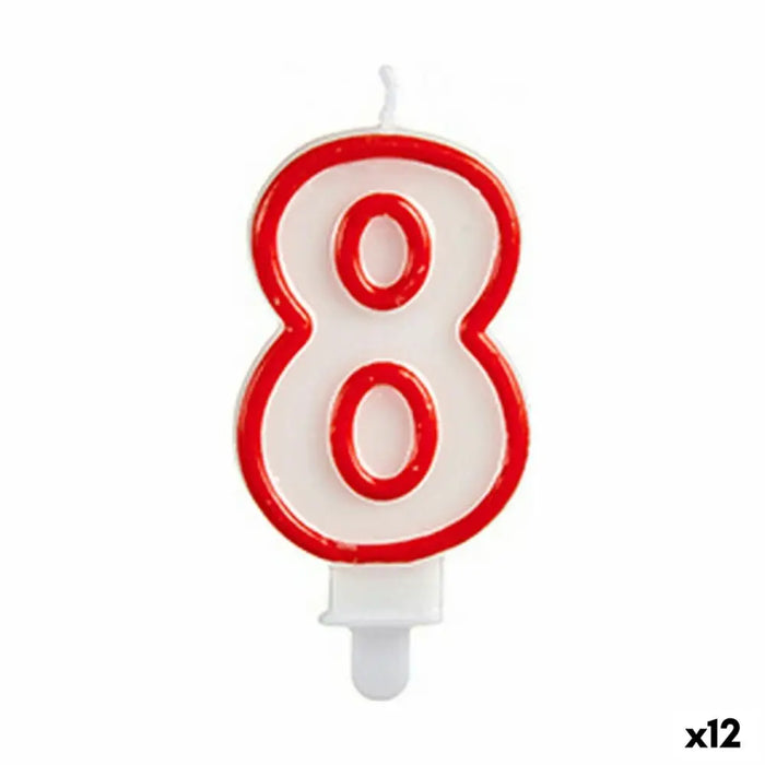 Свещ Рожден Ден Номера 8 (12 броя)